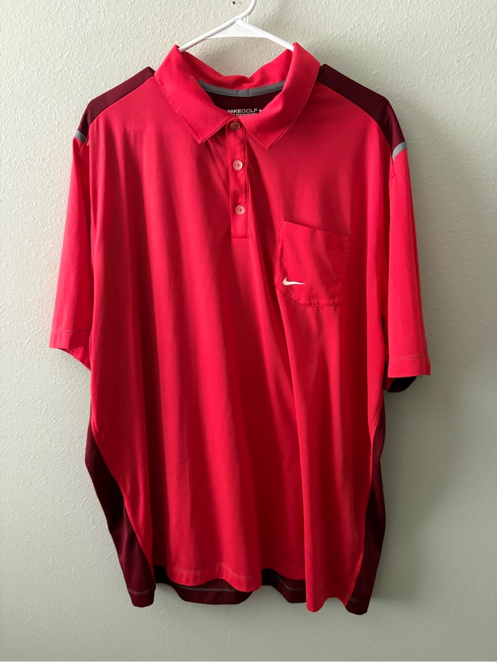 Nike Red Men’s Polo with Maroon Panels
